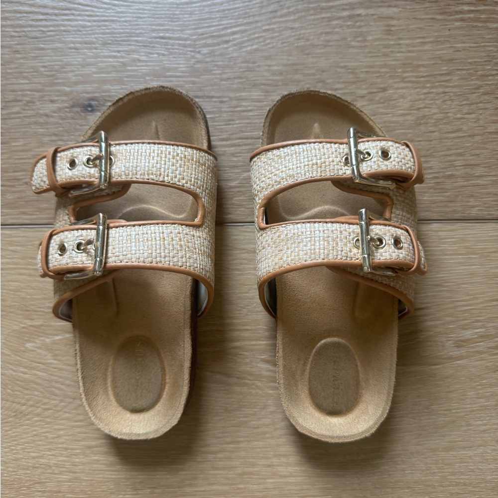 Crewcuts Tan and Brown Sandals with Adjustable Buckle Straps